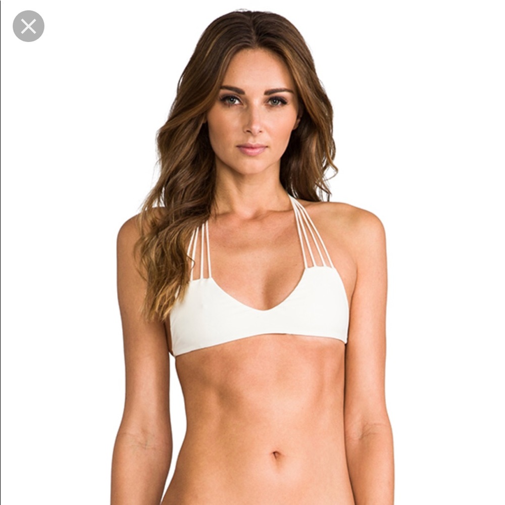 Mikoh XS Banyans white bikini top 👙